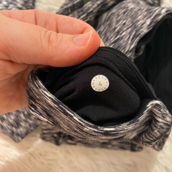 Lululemon Ready To Rulu Tight 28" Spaced Out Space Dye Black White Size 4 - Picture 7 of 9